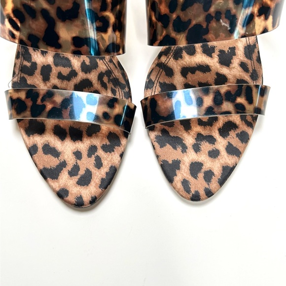Zara Leopard Print Open Toed Heeled Mules | 39 - Picture 4 of 7